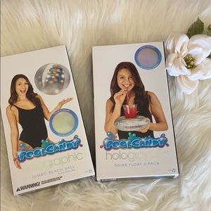 Pool Candy Holographic Ball Drink Float NEW